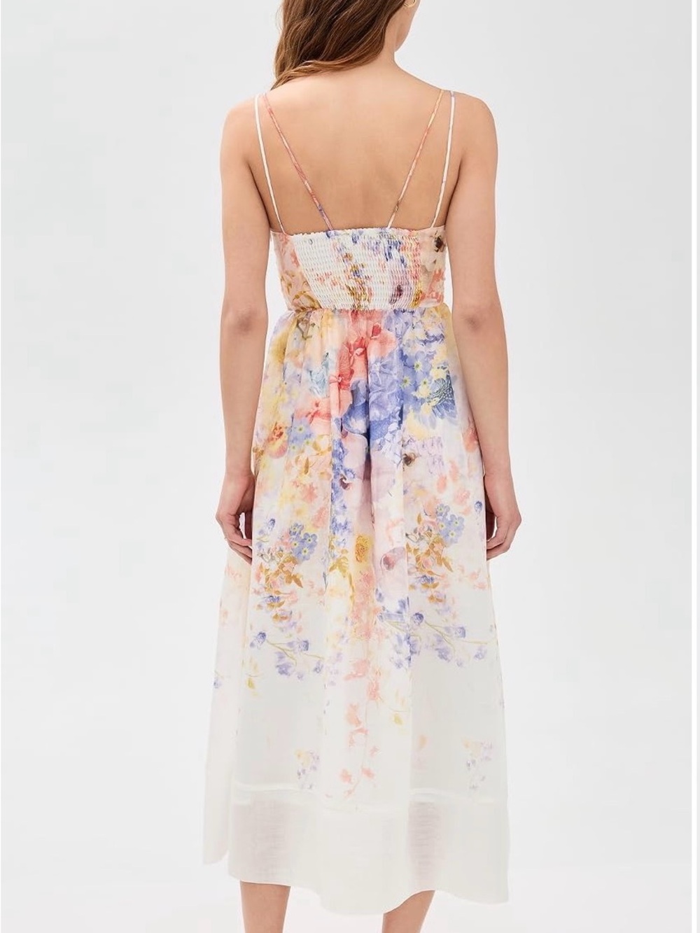 En Saison Women's Floral Tie-Shoulder Midi Dress - Picture 2 of 4